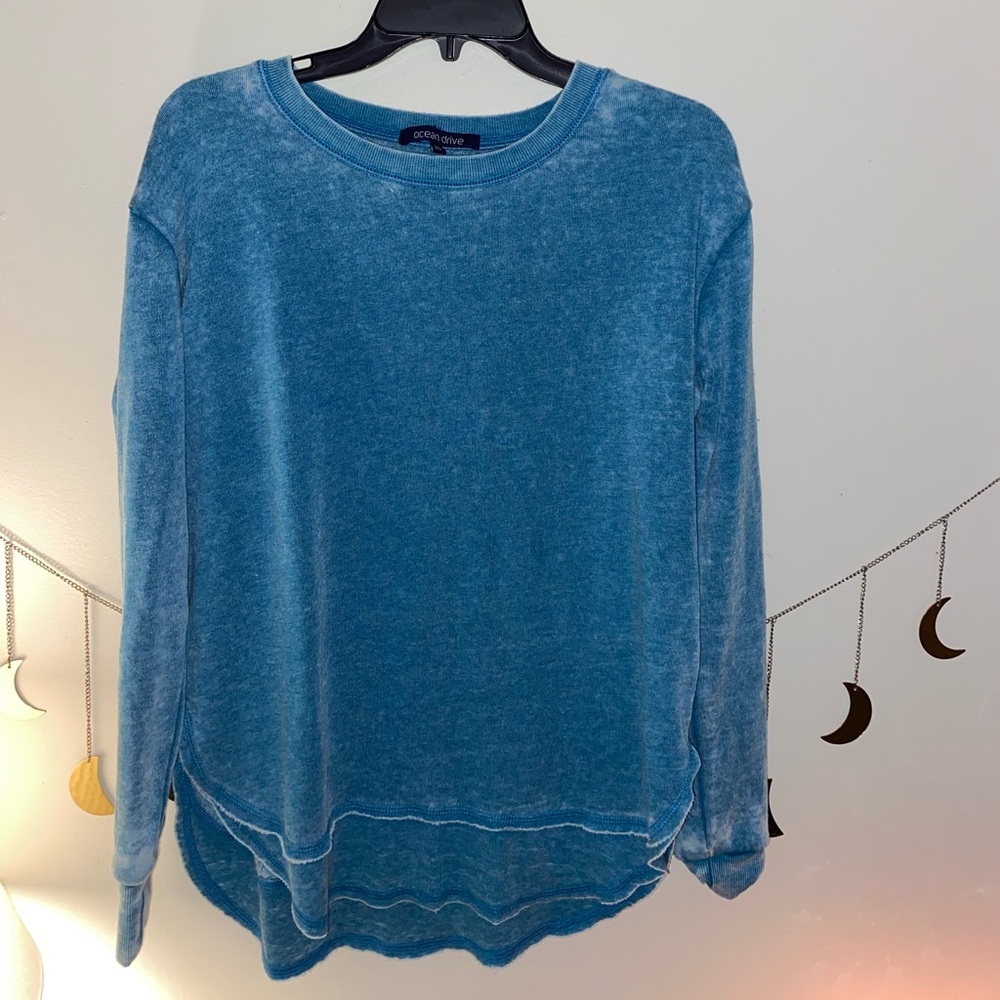 soft blue pullover